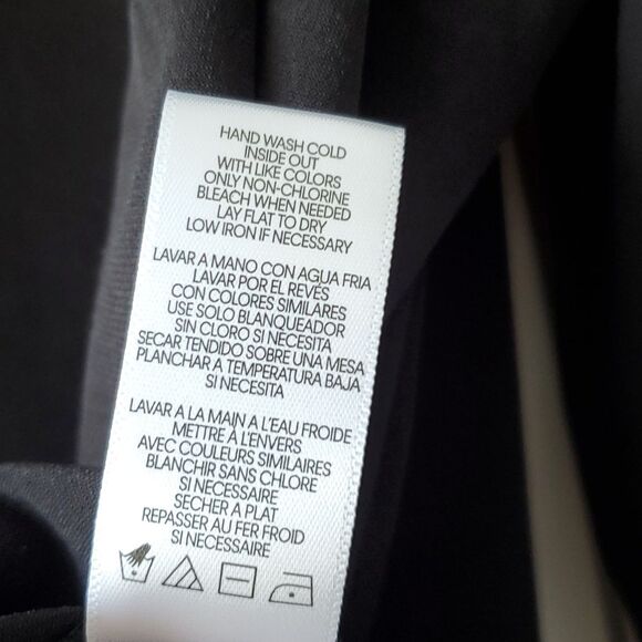 CALVIN KLEIN BLACK SHEER PUFF SLEEVE KNIT TOP SIZE LARGE MINIMALIST CAPSULE - Picture 7 of 10